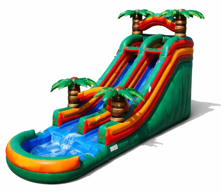 18Ft Emerald Fire Slide WET