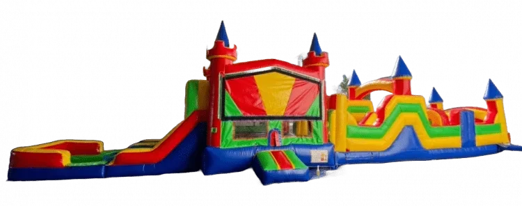 77FT Multi Color Obstacle Course