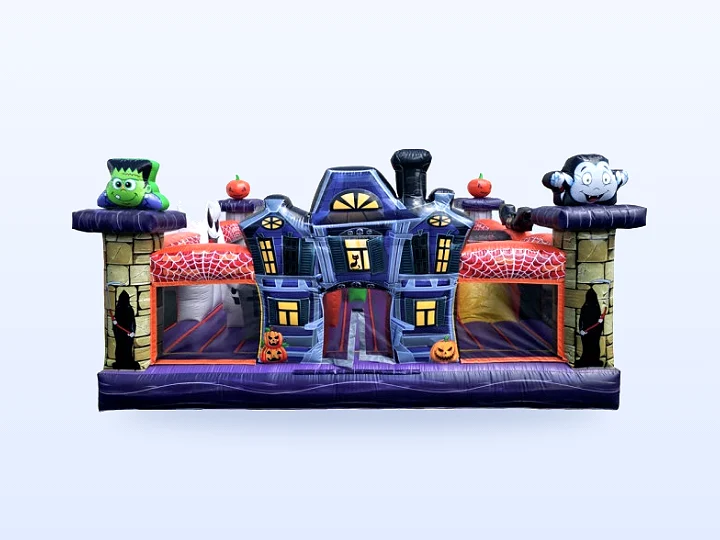 A Halloween haunted house bounce house